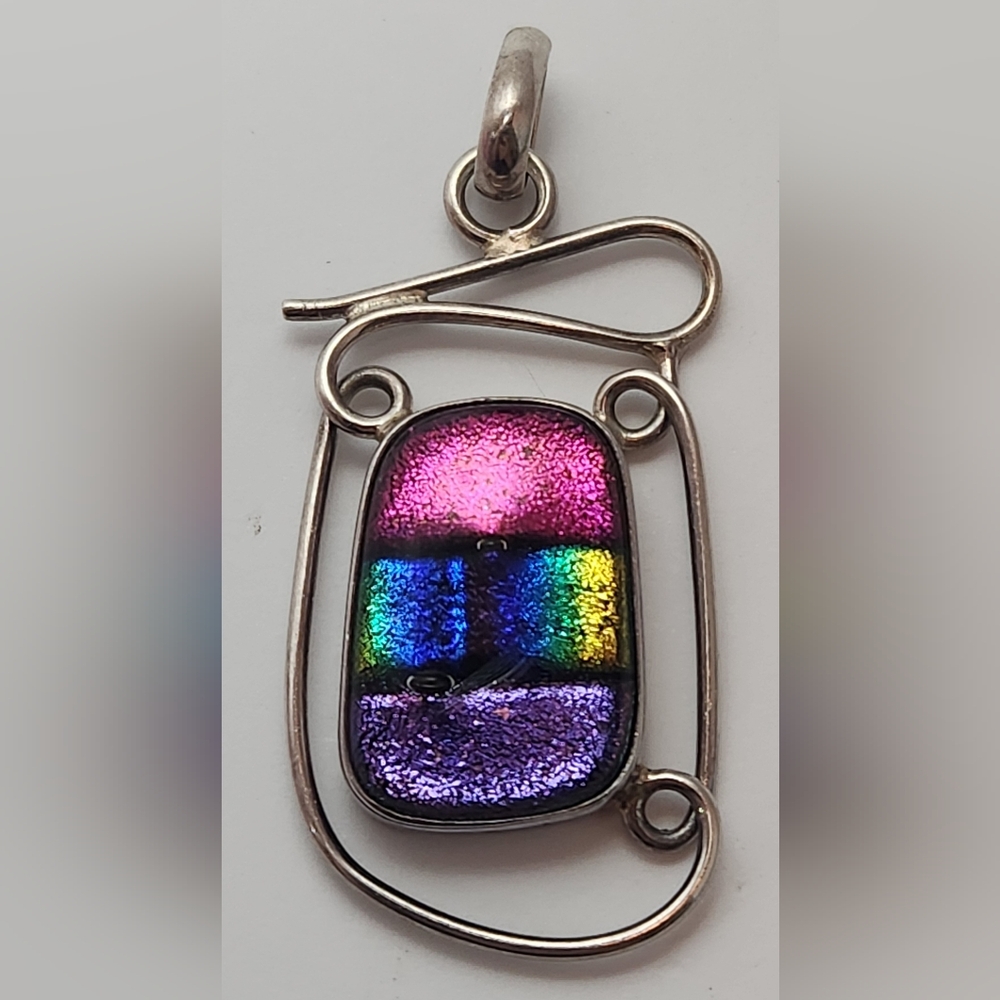Shimmering Art Glass Pendant